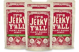 It's Jerky Y'all Plant Based Jerky TERIYAKI | Beyond Tender and Tasty Vegan Snacks | Non-GMO, Gluten Free, Vegetarian (6 Pack)