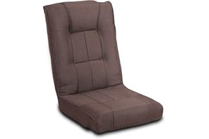 FLOGUOR Japanese Floor Chair with Back Support for Adults 6-Position Adjustable Indoor Chaise Lounge Folding Sleeper Bed Couch Recliner Perfect for Living Room, Bedroom QL6067CO