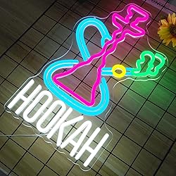 Hookah Neon Sign Nargile Lounge Sign Colorful LED