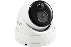 Swann Indoor/Outdoor Surveillance Security Camera, 4K Ultra HD Wired PIR Dome Camera, Night Vision, Thermal, Heat & Motion Sensing, Add to NVR with PoE, SWNHD-886MSD White, 1 Count (Pack of 1)