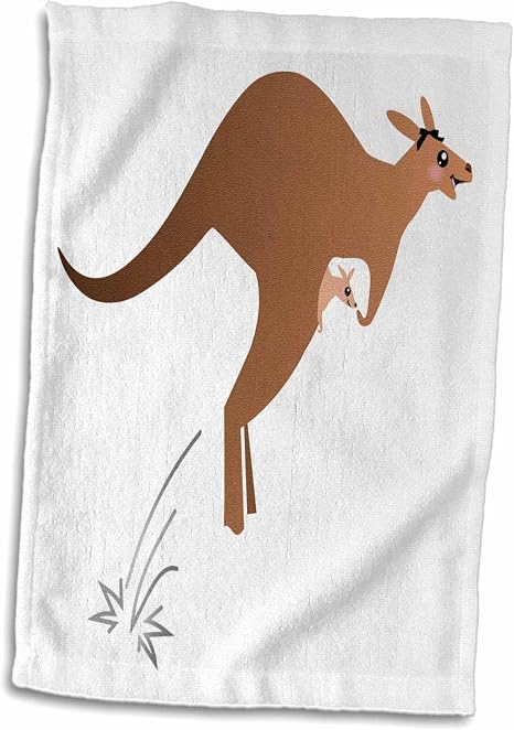 Amazon 3dローズinspirationzstore Cute Animals かわいいママと赤ちゃんカンガルーjoey Inポーチ Australian可愛い動物 Mama母と子漫画 タオル 15x22 Hand Towel Twl 1297 1 キッチンクロス オンライン通販