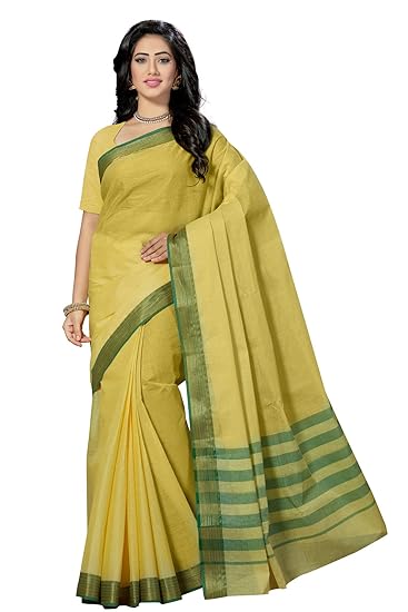 Womens Cotton Saree without Blouse Piece