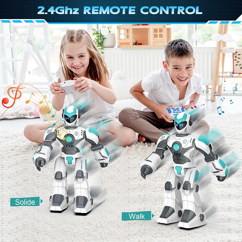 Robot RC Programable Extra Grande con Canto, Baile, Detección de Gestos y Control de Voz, Robot Inteligente para Niños 3 4 5 6 8+ — foto 5 de 8