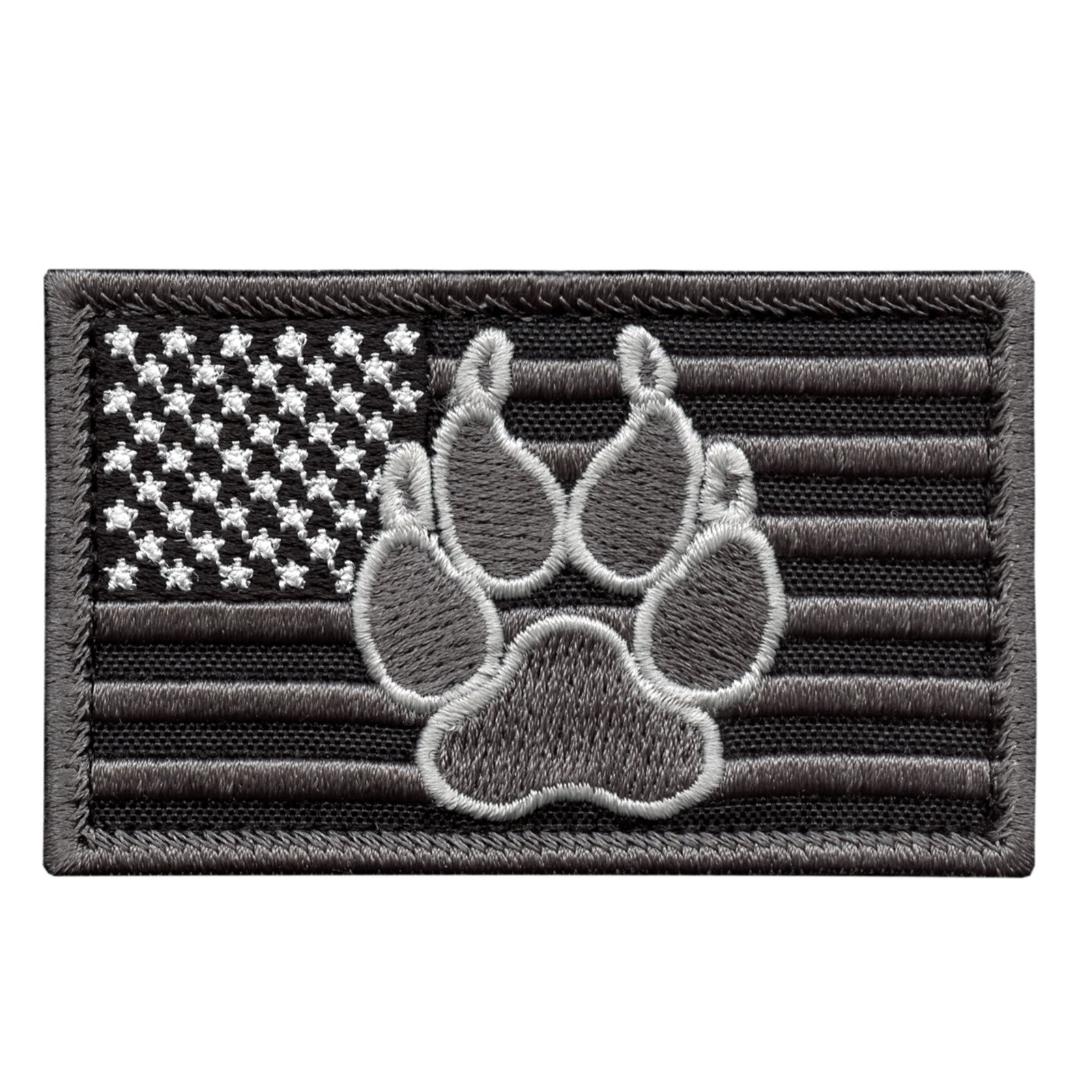 ACU USA American Flag K-9 Dog Handler Subdued Morale Tactical Embroidery Touch Fastener Patch — image 1