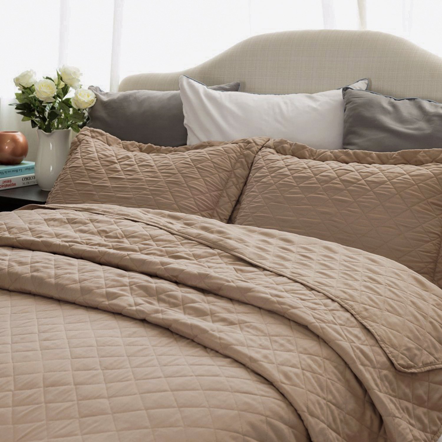 Quilt Set Solid Camel Full/Queen(86\