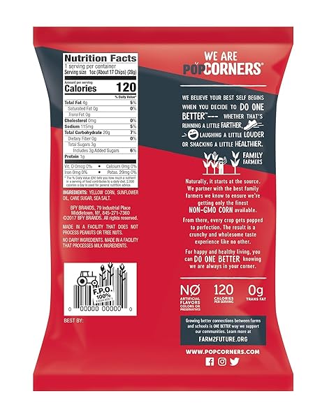 POPCORNERS KETTLE CORN SNACK PACK | GLUTEN FREE, VEGAN SNACK |