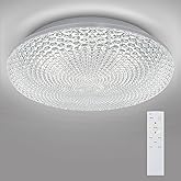 OOWOLF Flush Mount LED Ceiling Light Fixture, 2700K-6500K Super Bright 36W 3600LM 13.78 Inch Dimmable Warm/White Light Kitche