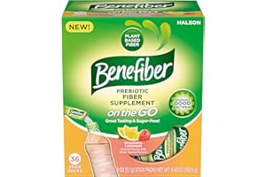 Benefiber Fiber Supplement, Strawberry Lemonade, On The Go Stick Packs, 36 Count