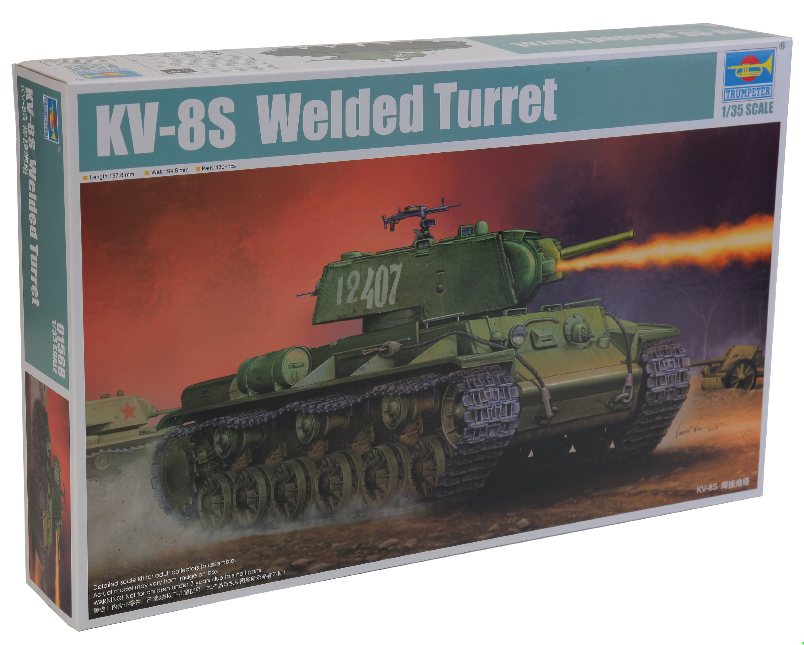Trumpeter 1:35 - KV-8S Soviet Welded Turret Heavy Tank
