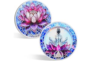 CHURYUML Lotus Meditation 5 Year Sobriety Coin - Empowering Sobriety Gifts for Women, Five Year AA Coins Recovery Medallions Sober Chip Women in Recovery Affirmation Token Alcoholics Anonymous Gifts