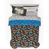 Hot Wheels Kids Bedding Super Soft Comforter and Sheet Set with Sham, 7 Piece Queen Size, (Officially Licensed Product) By Franco