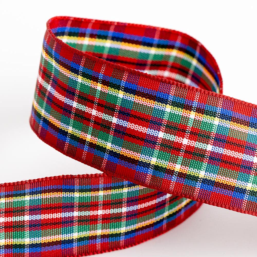 Italian Options Tartan Ribbon 25mm x 10M - Traditional Highland