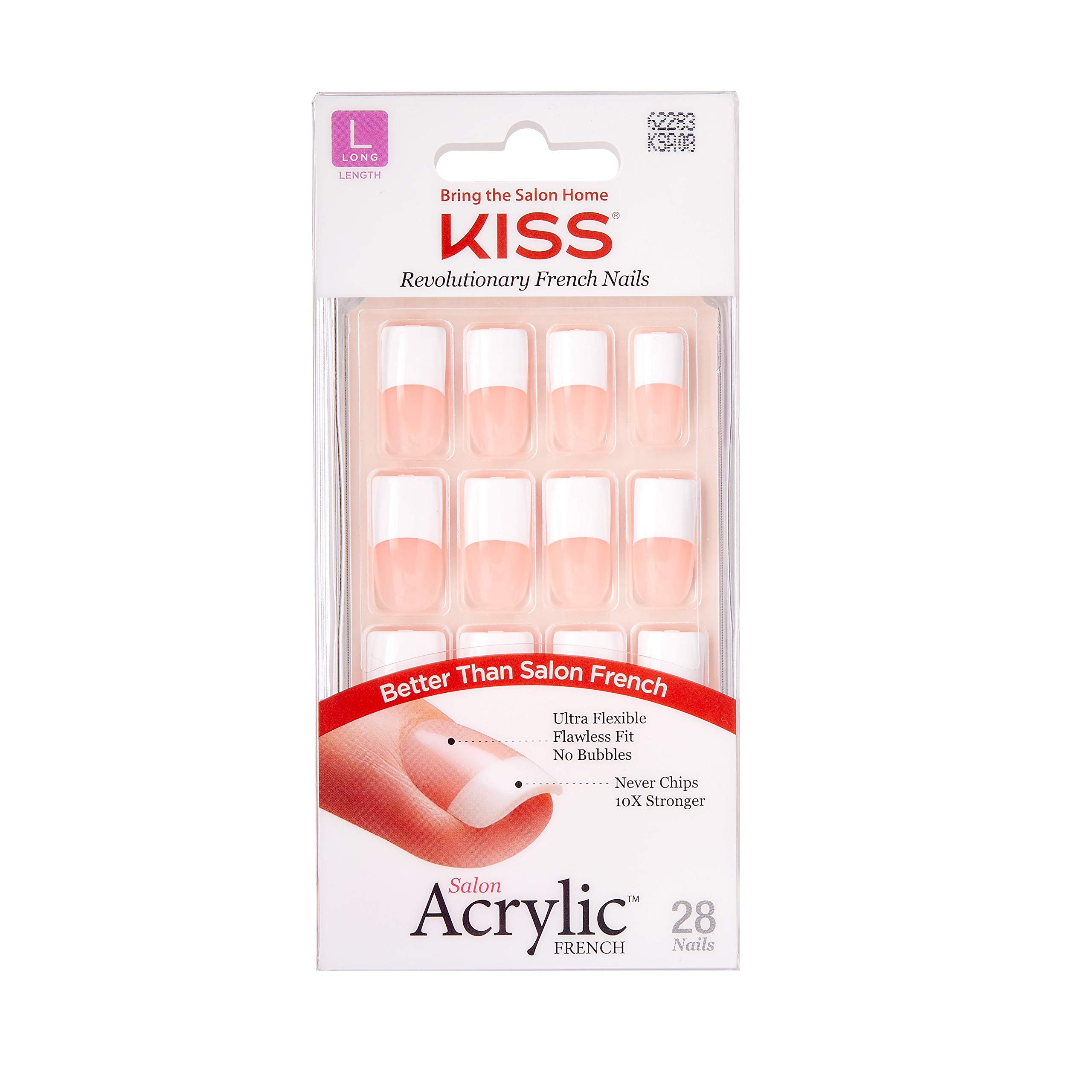 Kiss Salon Acrylic French Kit Back Talk Long (2 Pack)