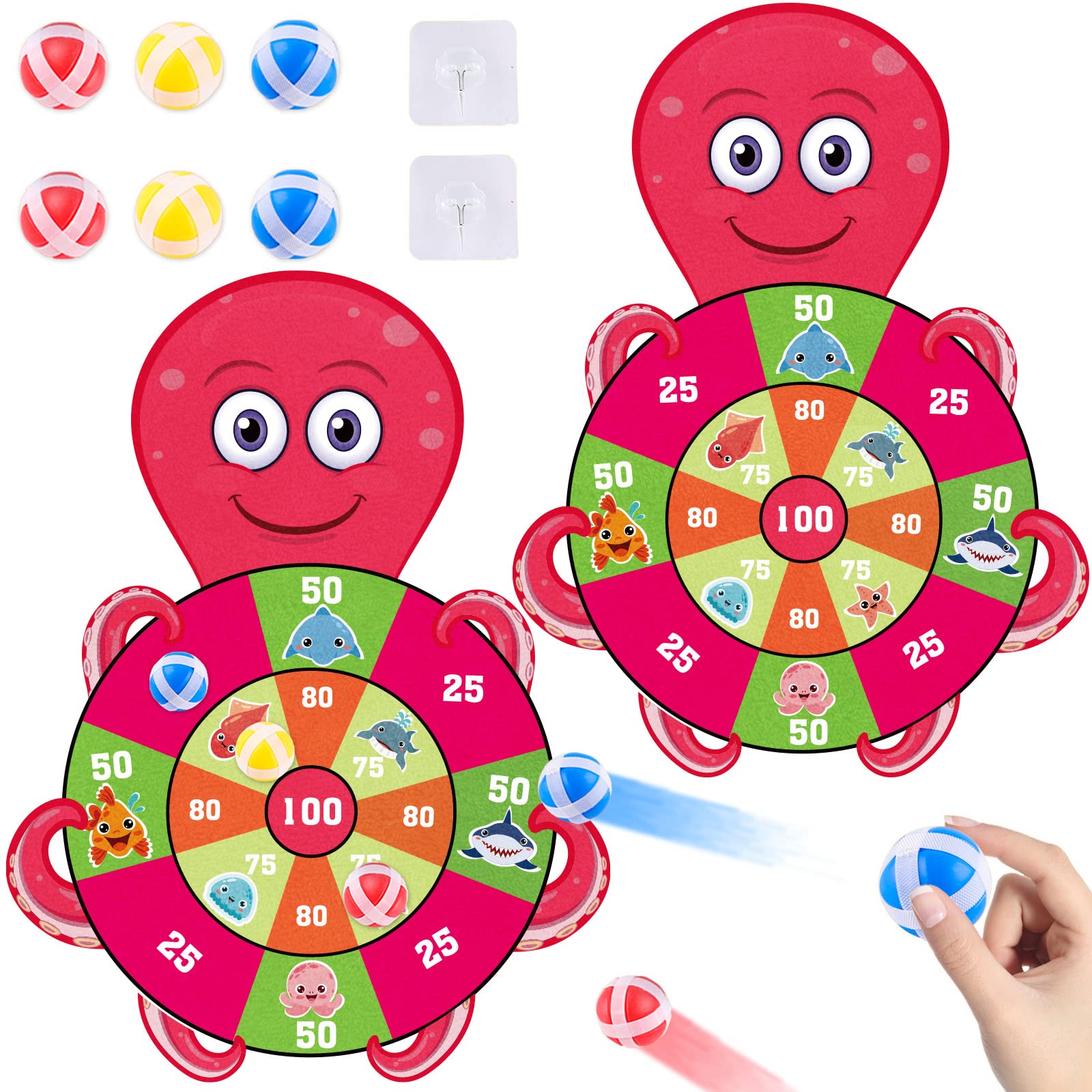 Photo 1 of 2 PCS Under The Sea Theme Party Games Ocean Dart Board Throwing Game for Kids Excellent Indoor/Sport Outdoor Play and Merry Christmas