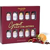 Thoughtfully Gourmet, Gourmet Cooking Salt Sampler Gift Set, Gourmet Seasoning Salts In Glass Bottles, Flavors Include Smoked