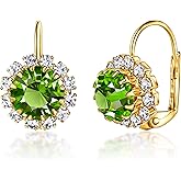 Brazel 18K Gold Plated Crystal Flower Earrings for Women