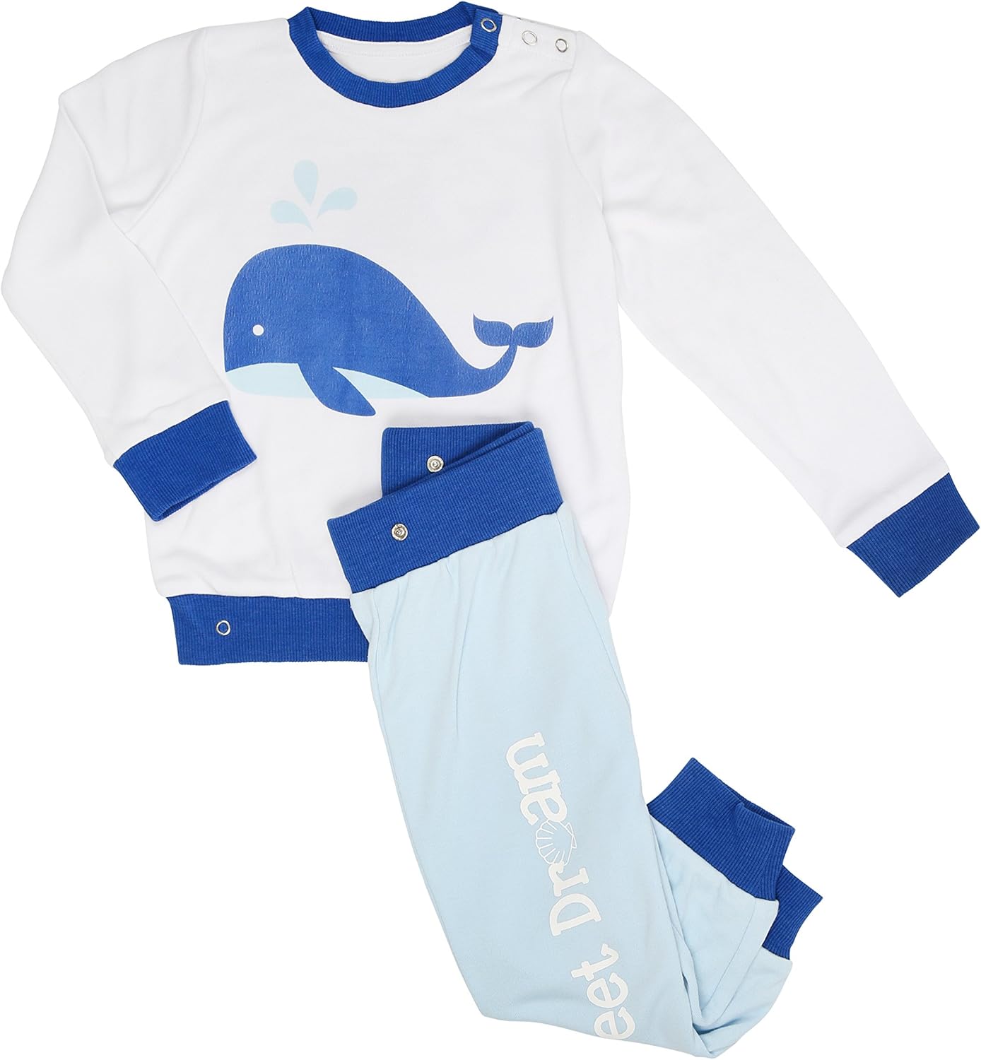 infant 2 piece snap waist pajamas