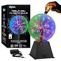 7-Inch Colorful Plasma Ball – Tesla Coil Globe