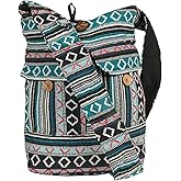 Large Woven Shoulder Hobo Bag School Laptop Women Boho Beach Travel Tribal