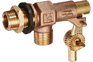MUELLER B & K Mueller Industries 109-813 Tank Float Valve, 1/2 Inlet X Male Outlet, 1/2-Inch, Bronze