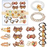 Capybara Hair Accessories Gift Set Includes Hair Clips,Hair Bow,Hair Ties,perfect for Birthdays Christmas,Parties,Sleepovers & Makeovers,Capybara Gifts for Women