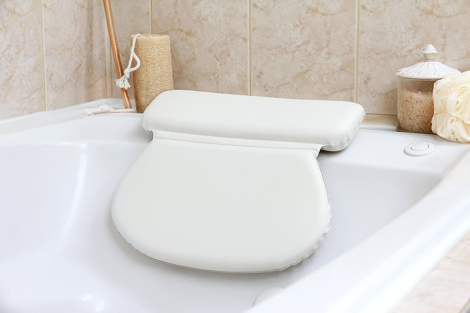 Epica 2X-Thick Luxury Spa Bath Pillow, SuperGrip Suction Cups: Home & Kitchen