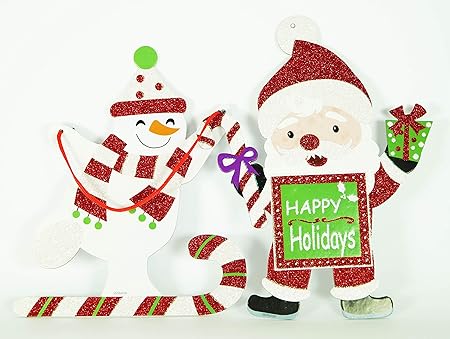 Buon Natale Glitter.Takestop Pendente Glitter 29x20cm Buon Natale Natalizio Set 3 Pezzi Spago Appendino Decorazione Natalizia Festa Party Babbo Natale Pupazzo Di Neve Merry Christmas Scritta Buona Anno Fantasia Casuale Amazon It Casa E Cucina