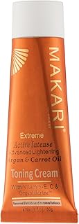 Makari Extreme Karotte &amp; Arganöl Gesichts-Toning Creme 1.7oz - Aufhellung, Aufhellung &amp; Straffung Feuchtigkeitscreme mit Organiclarine TM - Anti-Aging Whitening Behandlung für dunkle Flecken &amp; Akne