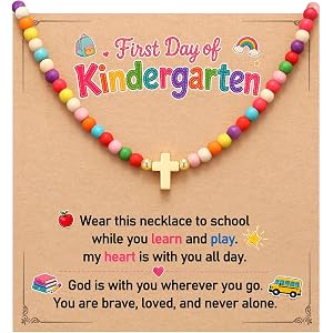 ORISPRE First Day of Kindergarten Gift for Girls Back to School Necklace
