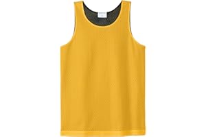 SPORT-TEK Youth PosiCharge Reversible Mesh Tank | Kids' Athletic Fit Summer Clothes for Boys & Girls, Breathable Top