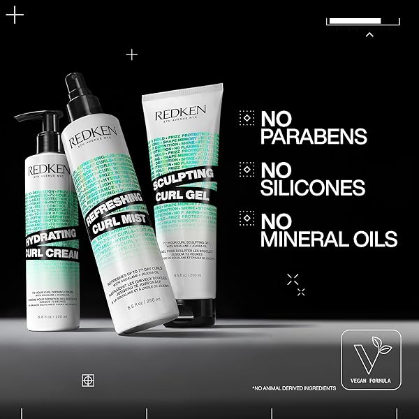 REDKEN CURL REFRESHING SPRAY FOR CURLY AND COILY HAIR – HYDRATES & DEFINES UP TO 7TH-DAY CURLS, SILICONE-FREE