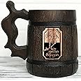 Green Dragon Mug Lord Rings Wooden Beer Stein. Christmas Gift. Fathers Day Gifts. Birthday Gifts For Him. Beer Tankard 17oz
