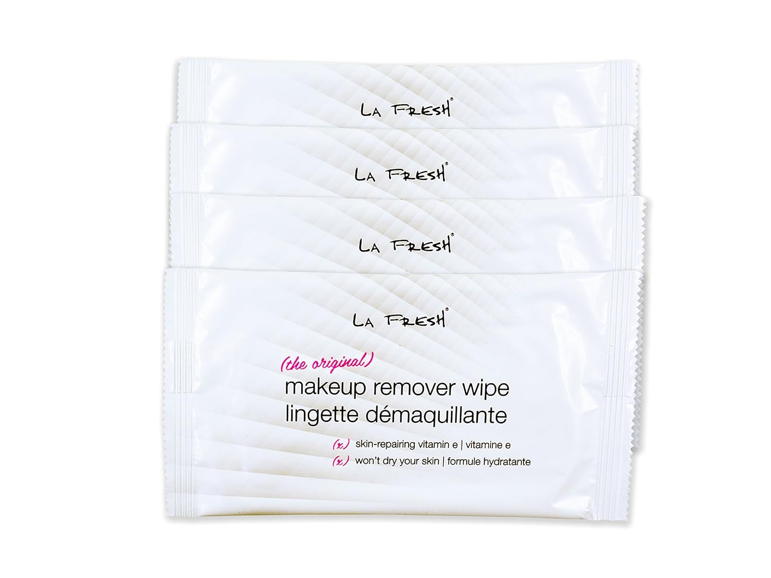 La Fresh Makeup Remover Cleansing Travel Wipes – Natural, Waterproof, Facial Towelettes With Vitamin E – Individually Wrapped & Sealed Packets (Large Size - 50 Count) : Face Makeup Removers : Beauty
