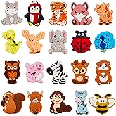 Ebristar Silicone Focal Beads, 20 Pcs Cute Animals Focal Beads for Pens Characters, Silicone Charm Beads Accessory Kit for Beaded Pens, Keychain Making & DIY Handmade Crafts
