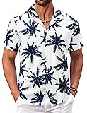 COOFANDY Men's Hawaiian Shirt Short Sleeve Floral