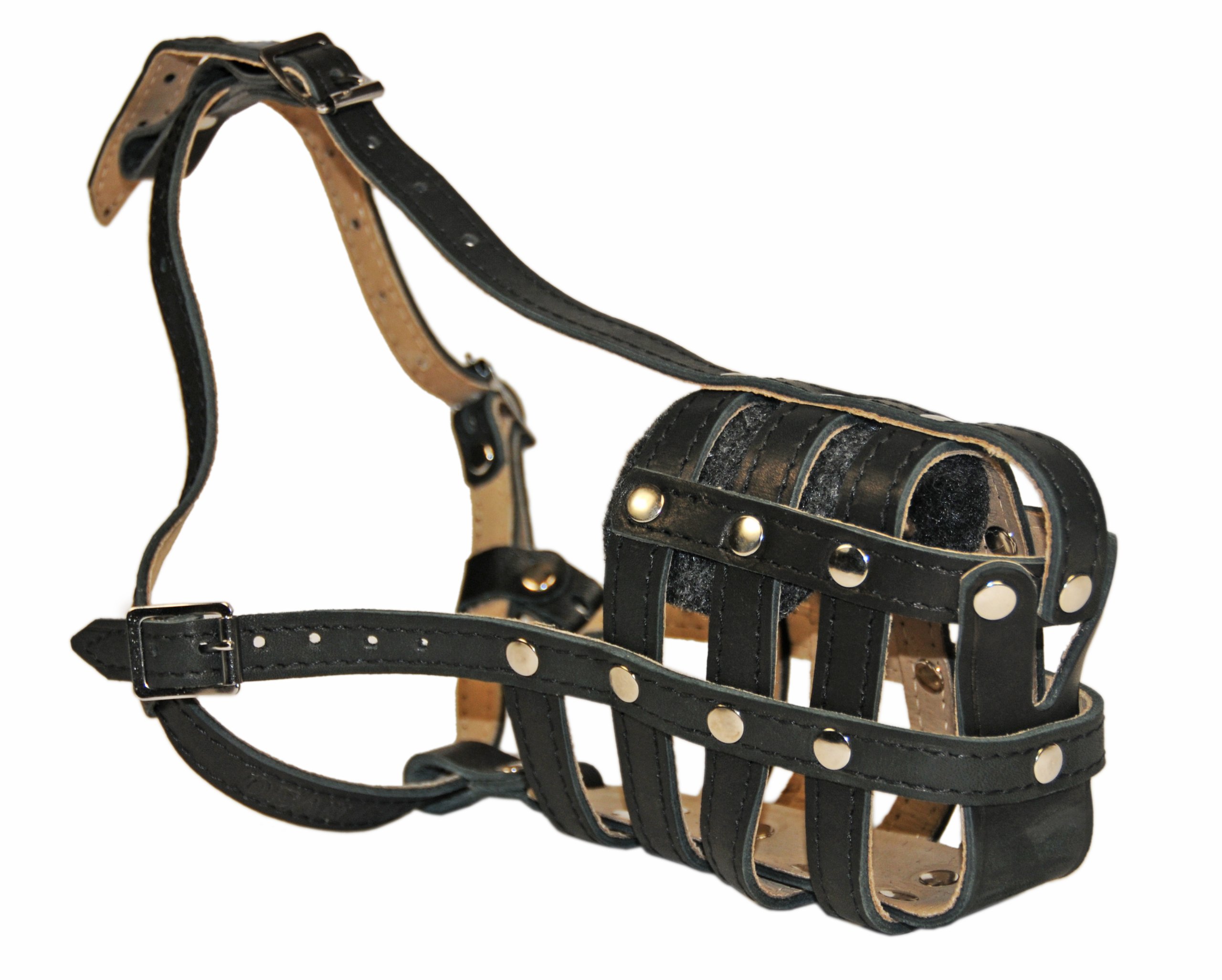 Dean & Tyler Great Dane Royal Basket Leather Muzzle, S