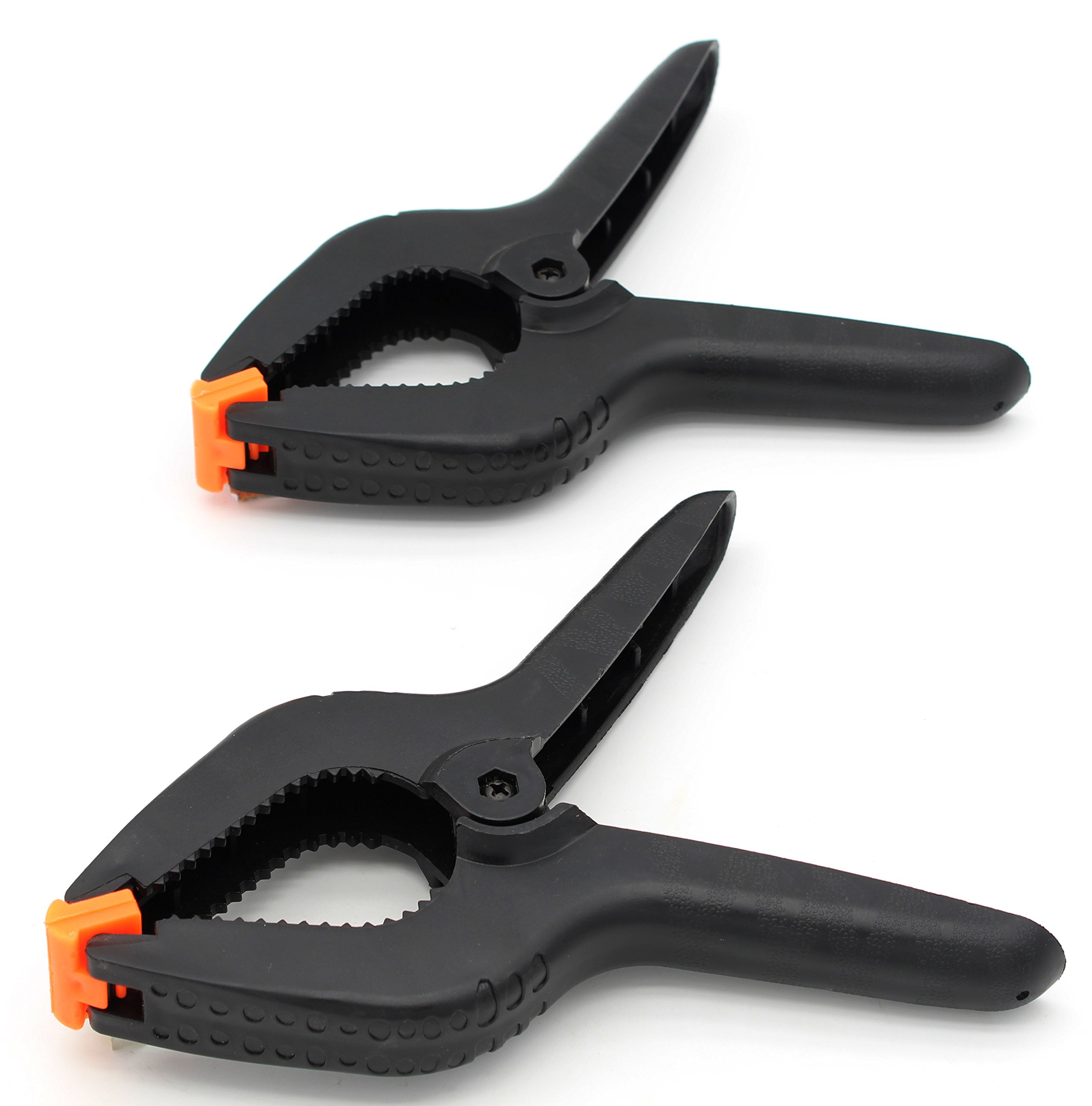 Tueascallk 9" Heavy Duty Nylon Spring Clamps, Woodworking Clamp, for Home Improvement and Photography Projects, The Jaws Have a Maximum Opening of 4", 2 Pieces