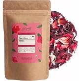 Heavenly Tea Leaves Organic Hibiscus, Loose Leaf Herbal Tea, 4 oz. | Approximately 50 Cups, Naturally Caffeine-Free, Great Hot or Iced, Tart Fruity Whole Hibiscus Petals, Ruby-Red Brew