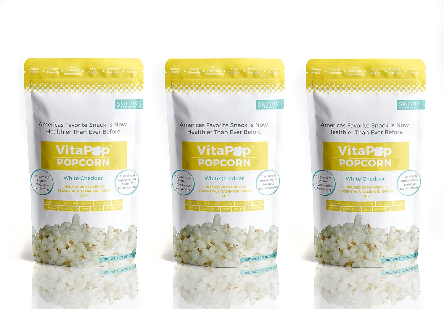 Skinny Vitamins VitaPop Popcorn Infused with Over 15
