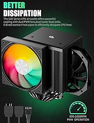 CPU Cooler Air, Dual Tower ARGB CPU Cooler with