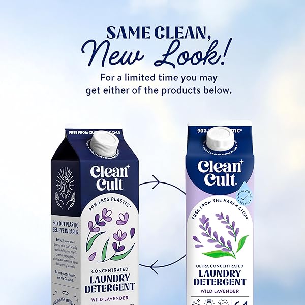 ULTRA CONCENTRATED LIQUID LAUNDRY DETERGENT SOAP, 64 LOADS (32 OZ), LONG LASTING SCENT, 90% LESS PLASTIC, NO HARSH CHEMICALS, WILD LAVENDER, DEFEATS STAINS & ODORS, HE/STANDARD COMPATIBLE