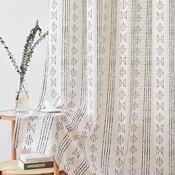 jinchan Boho Curtains Linen Curtains for Living