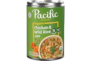 Pacific Foods Organic Chicken and Wild Rice Soup, 16.3 oz Can