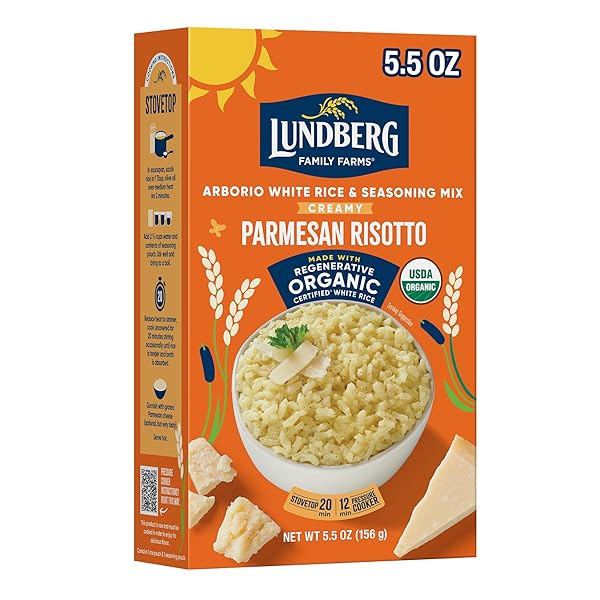 LUNDBERG ORGANIC CREAMY PARMESAN RISOTTO SEASONED RICE –...