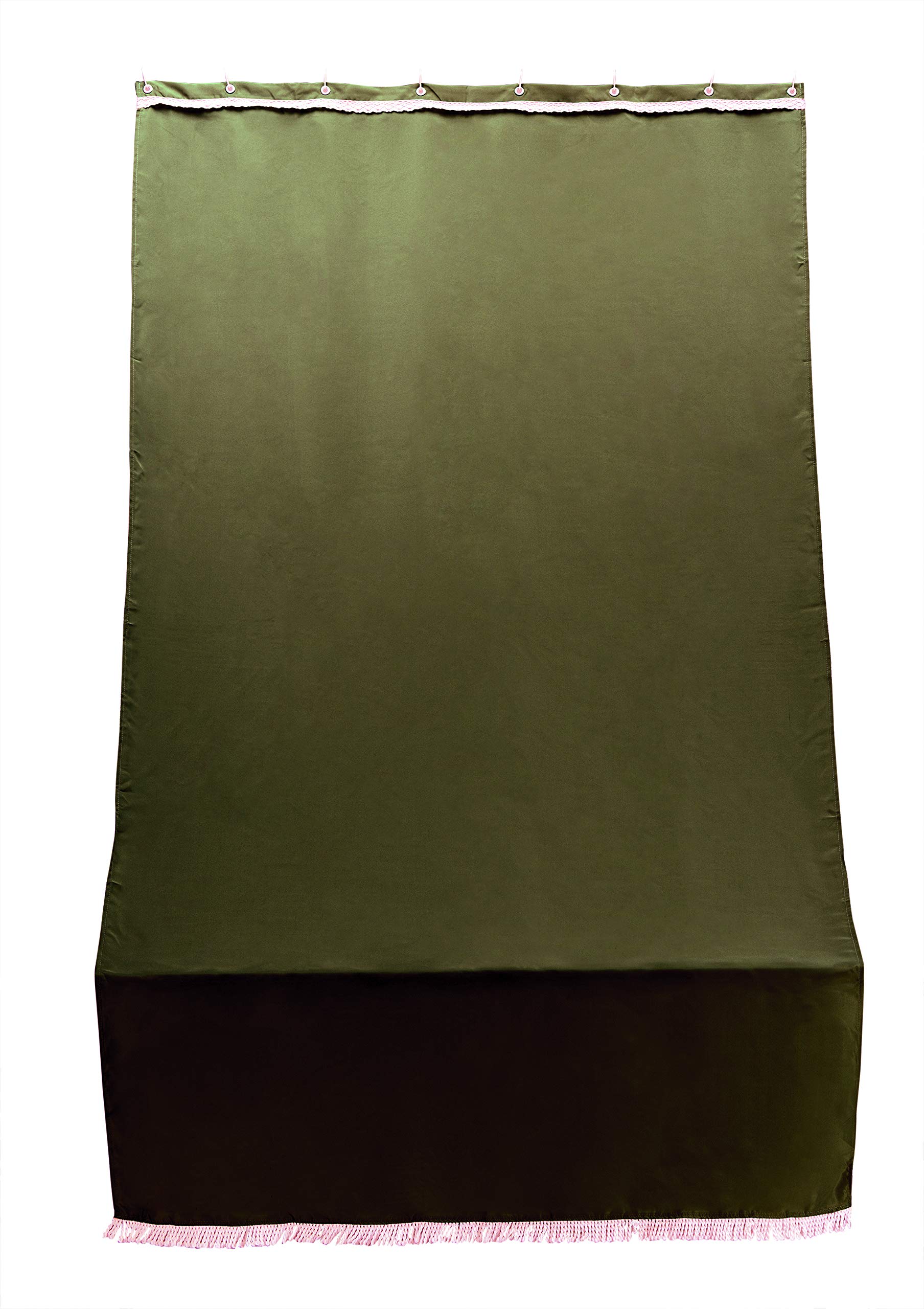 Sun curtain door c/rings Brown United 140x300