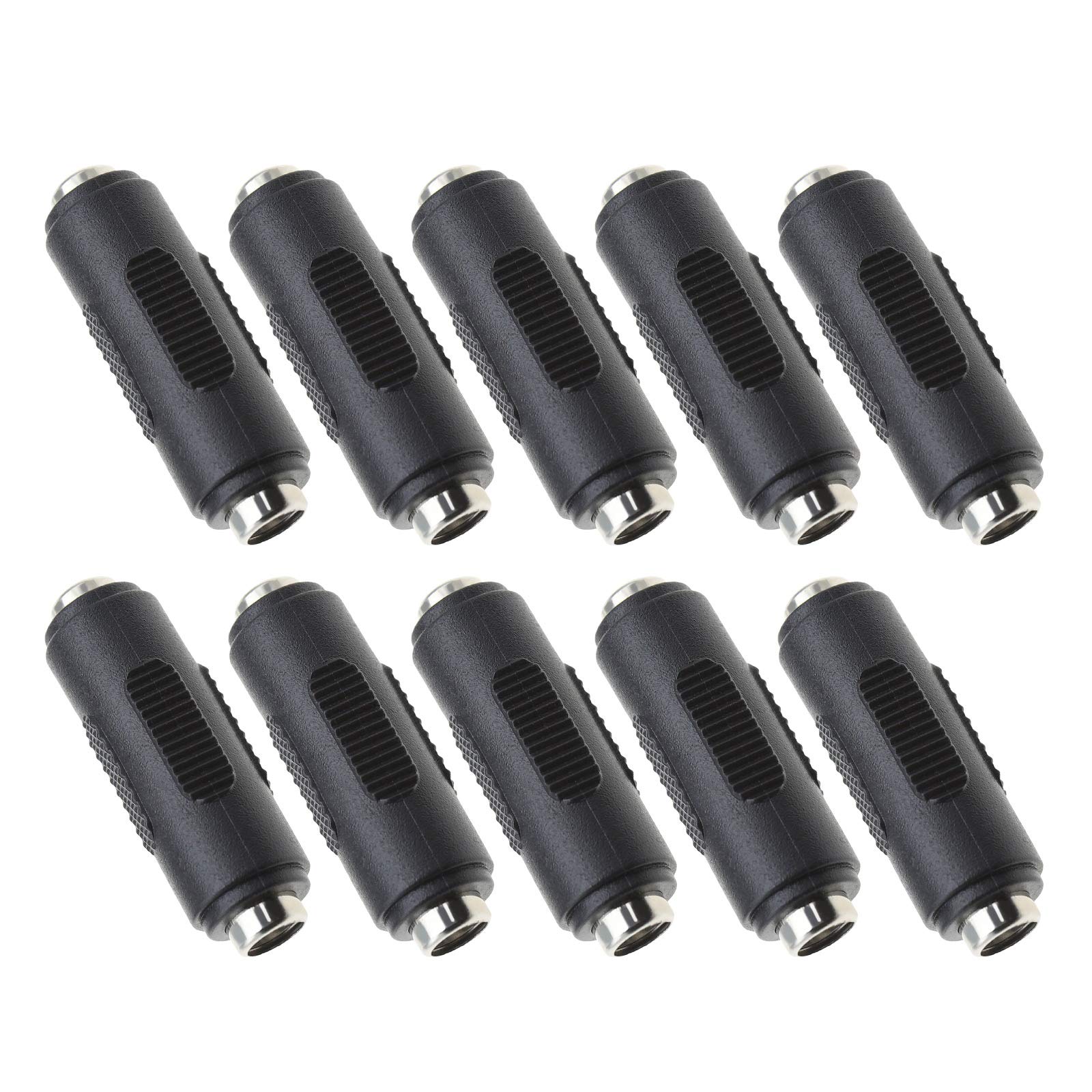 Create idea 10Pcs 5.5 x 2.1mm DC Power Couplers Female Socket to Female Socket Jack Adapter Adaptor Converter Connectors for CCTV Camera
