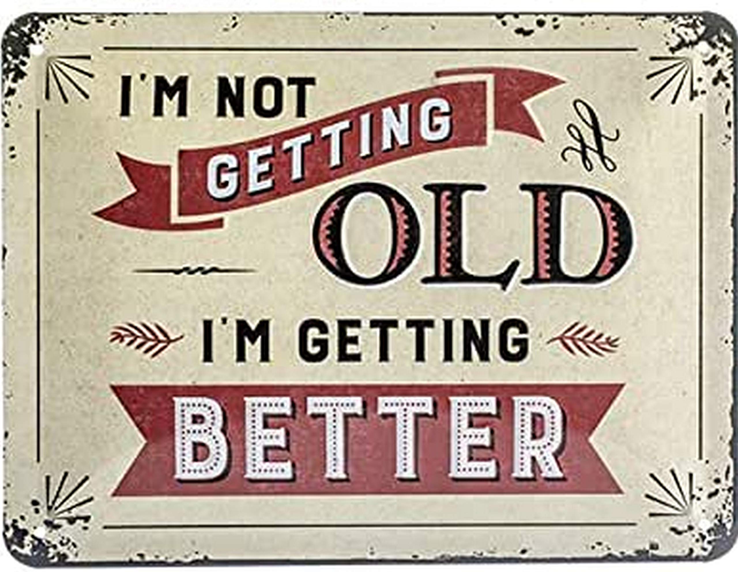 Nostalgic-Art Retro Tin Sign – Word Up – I'm not getting old – Birthday gift idea, Metal Plaque, Vintage design for wall decoration, 15 x 20 cm