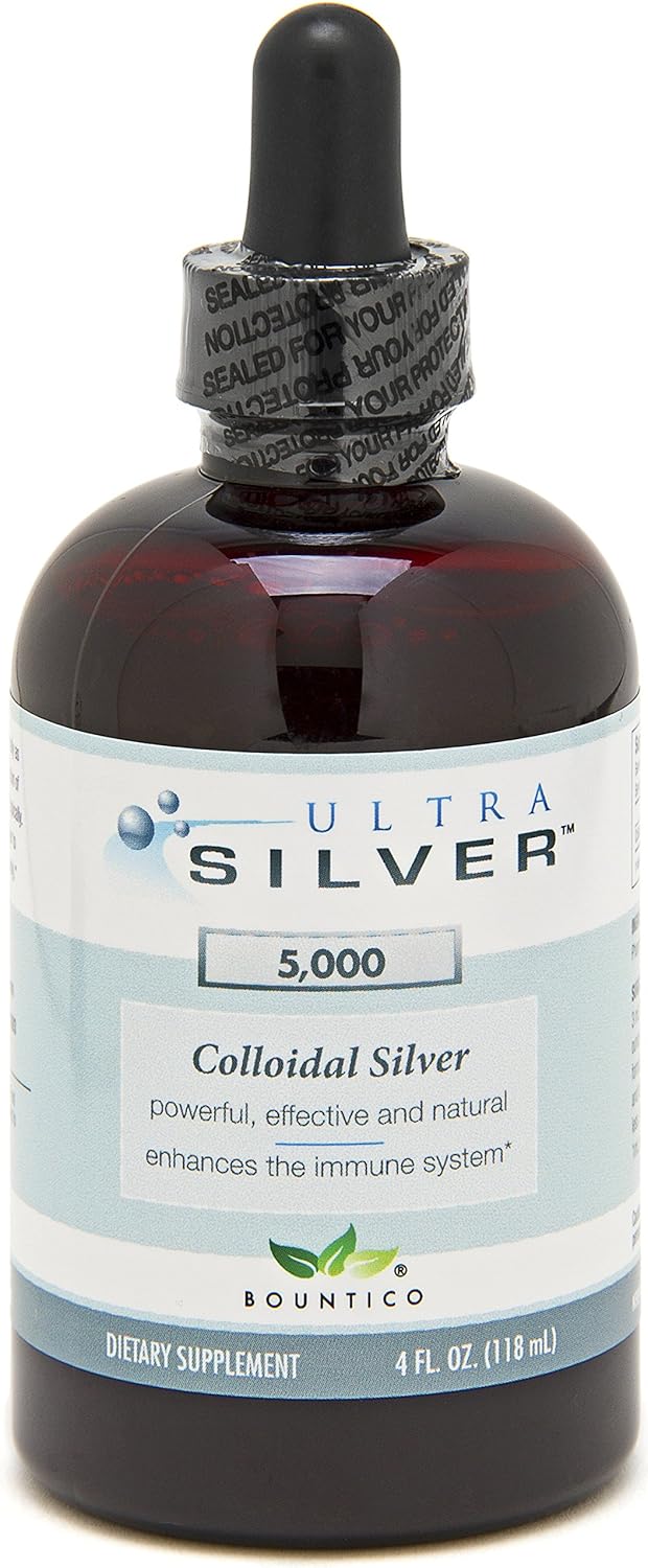 Ultra Silver® Colloidal Silver | 5,000 PPM, 4 Oz (118mL) | Mineral Supplement | True Colloidal Silver - with Dropper: Health & Personal Care