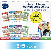 VTech Touch and Learn Activity Desk 4-in-1 Kindergarten Expansion Pack Bundle for Age 3-5