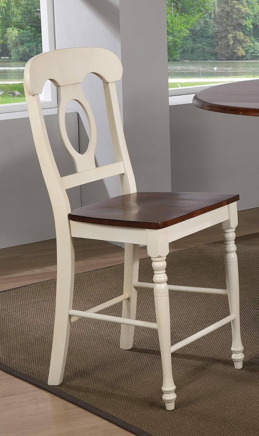 caspian outdoor furniture on Amazon Com Sunset Trading Andrews Barstool Distressed Antique White With Chestnut Industrial Scientific